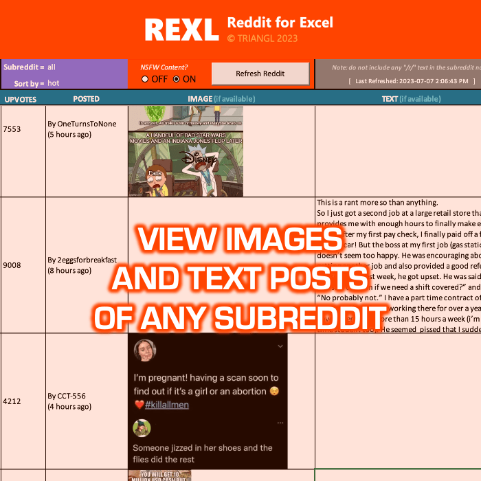 REXL | reddit for excel media 2