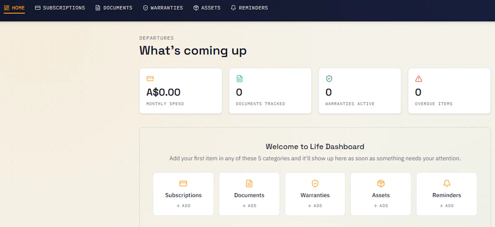 Life Dashboard screenshot 5