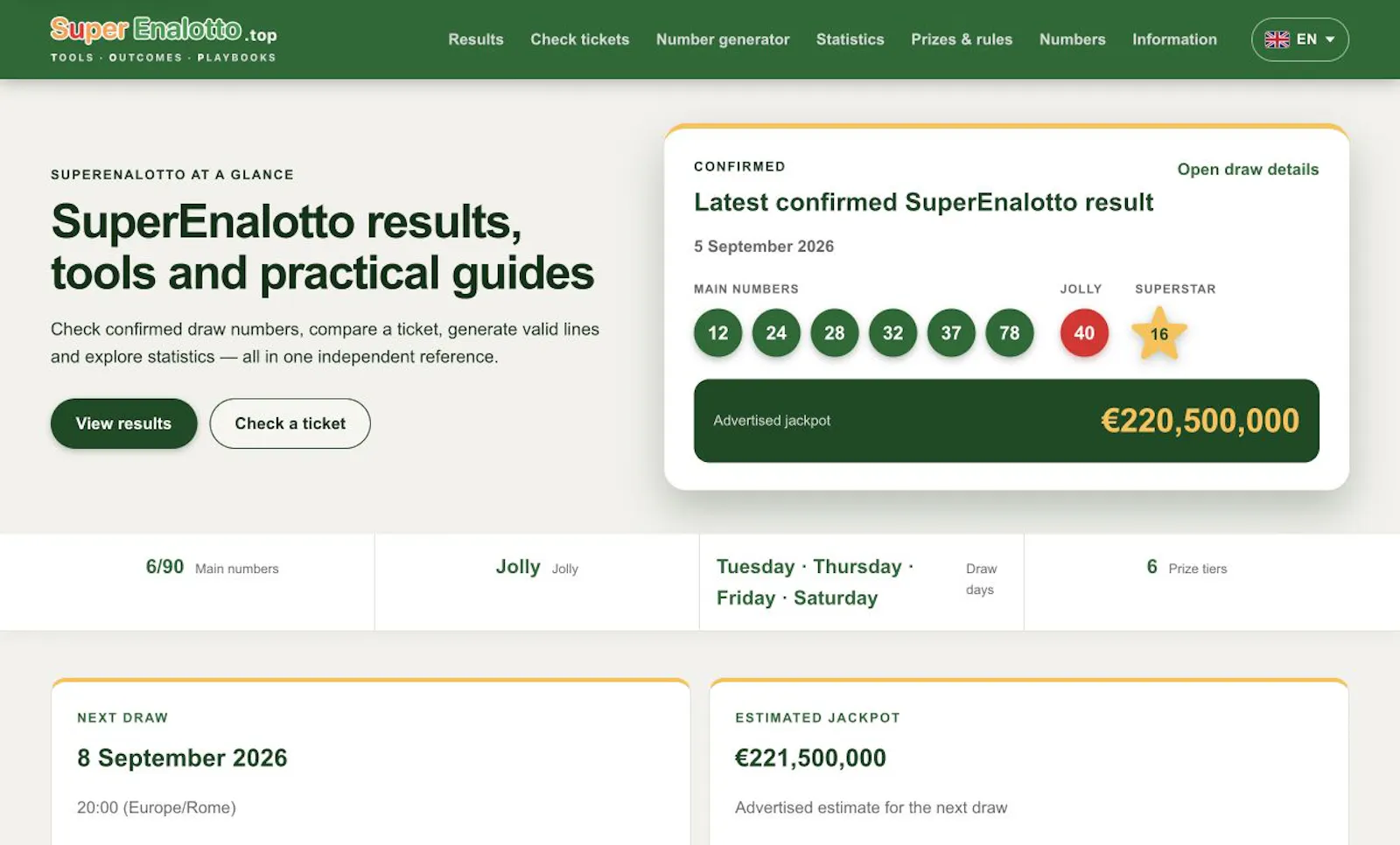 SuperEnalotto.top screenshot 1