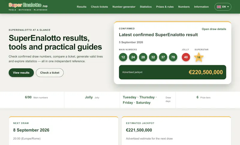 SuperEnalotto.top screenshot 1