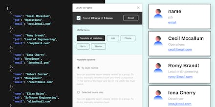 JSON to Figma Plugin gallery image