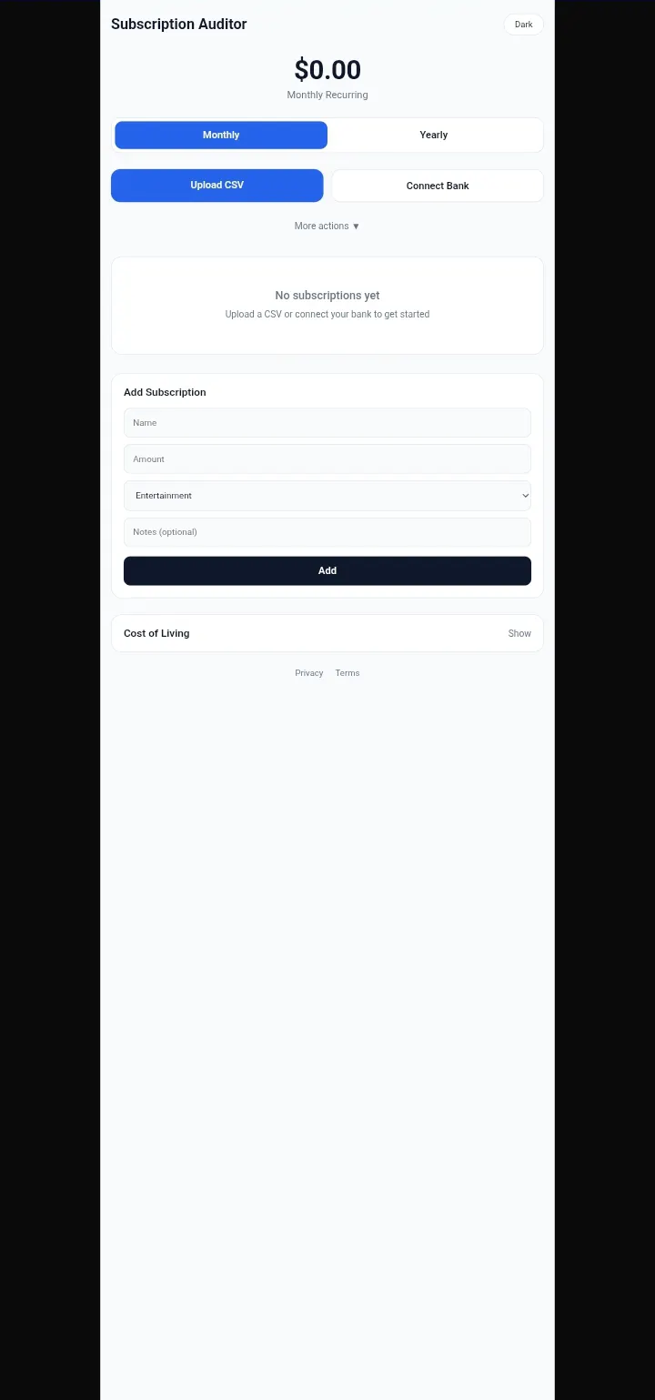 Subscription Auditor  gallery image