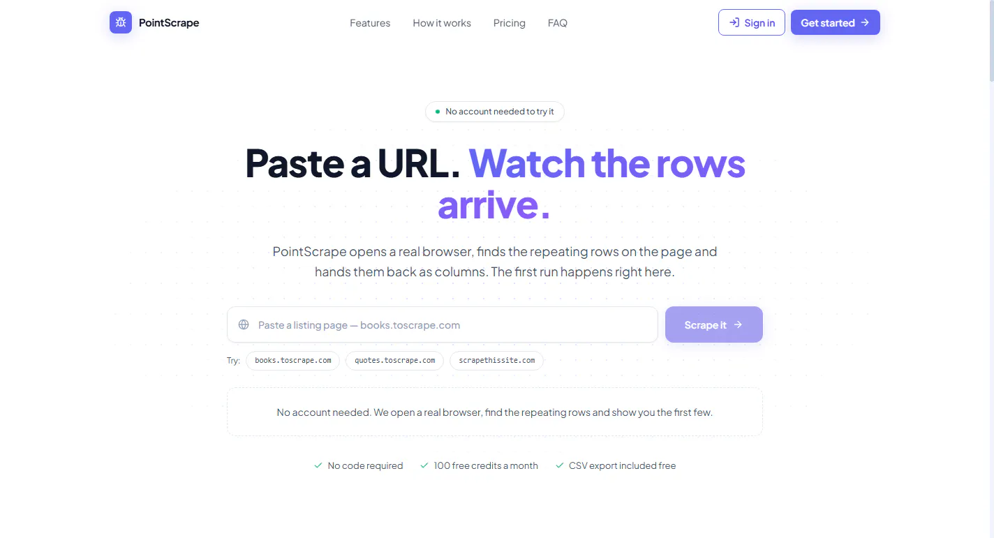 PointScrape — Visual Web Scraping gallery image