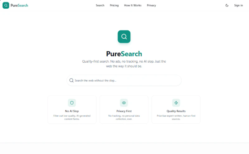 PureSearch screenshot 1