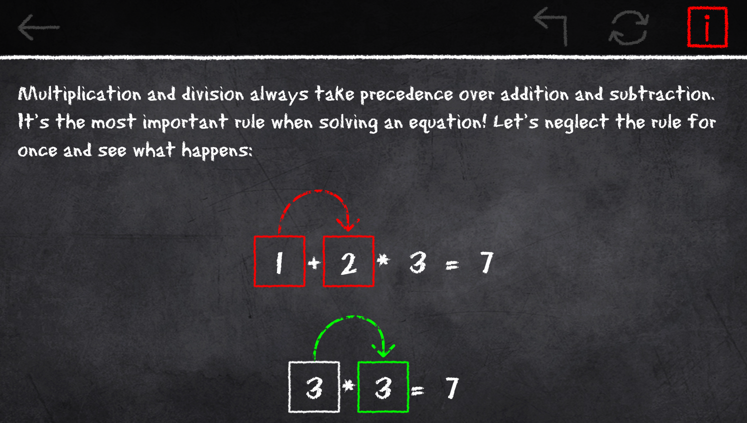x=1: Learn to solve equations! gallery image