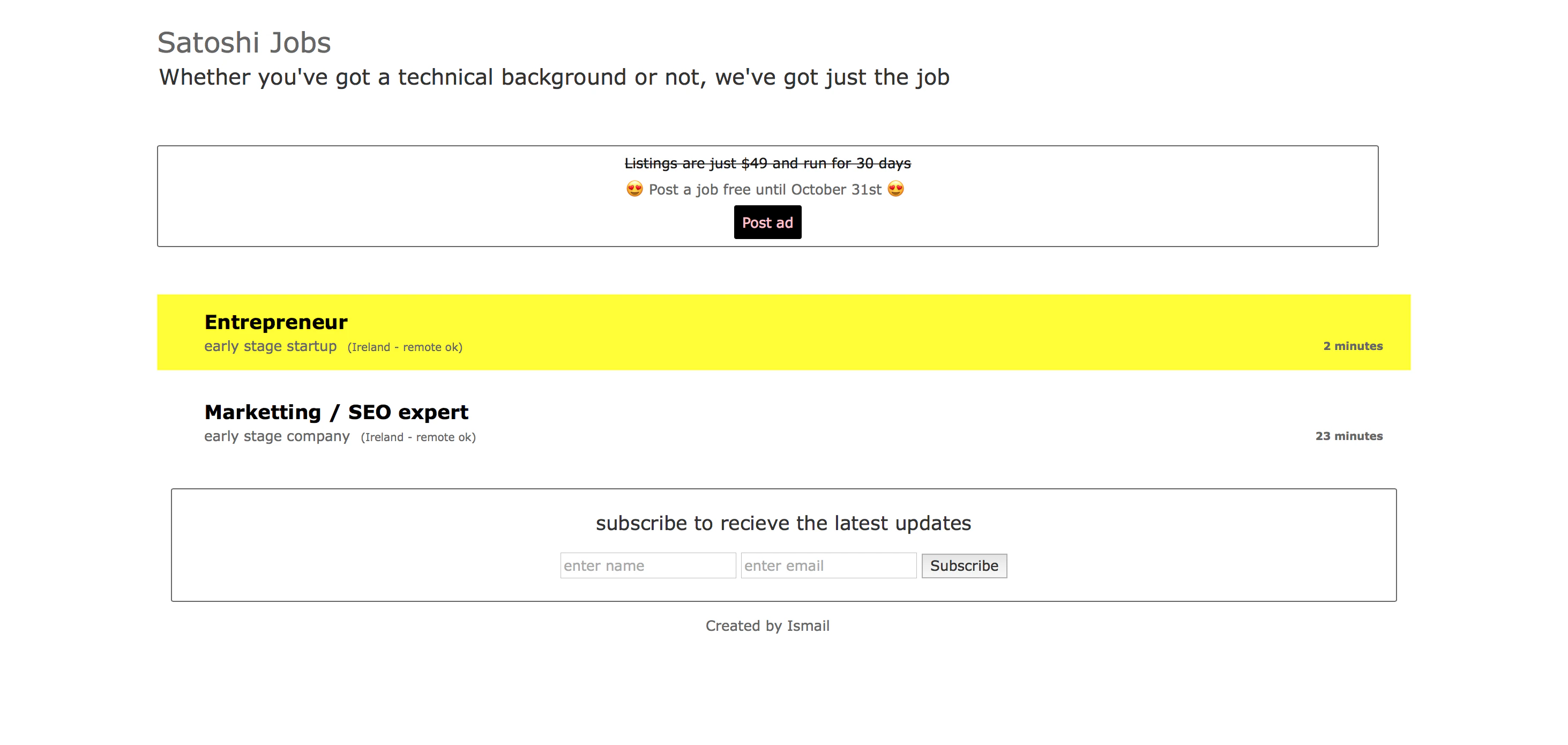 Satoshi Jobs