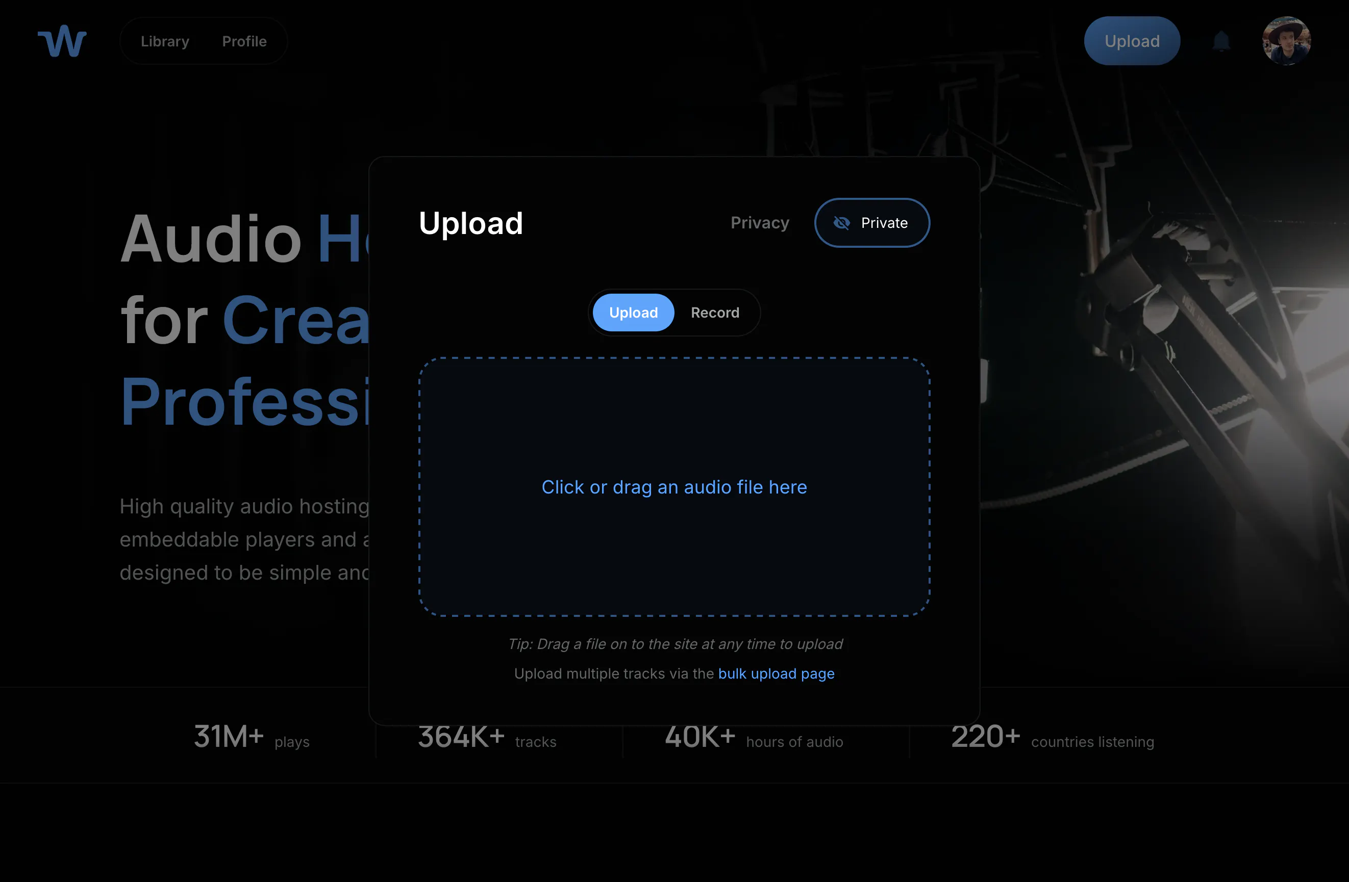 Whyp - Private Audio Hosting with Embeds gallery image