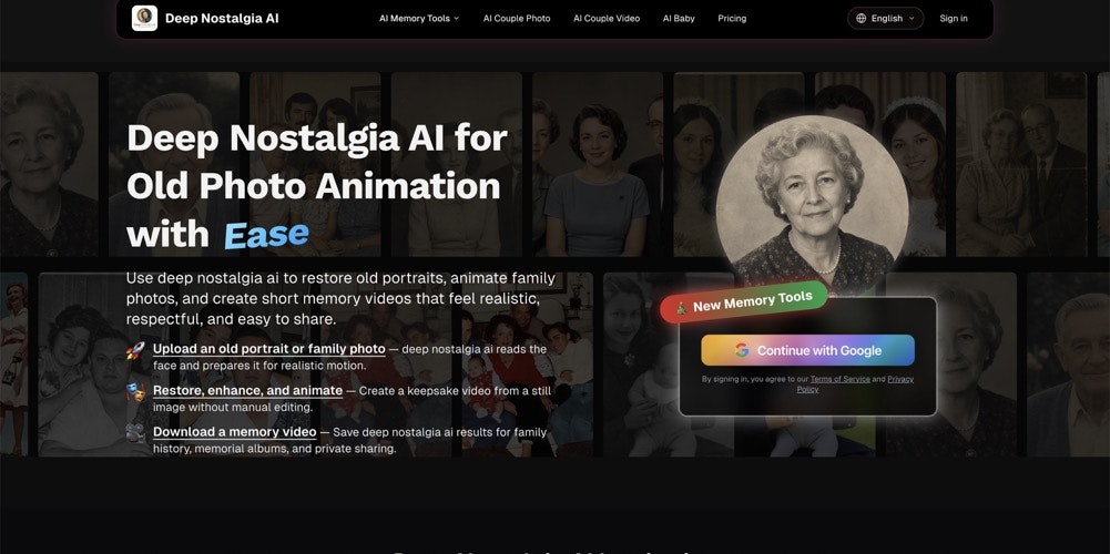 deep nostalgia ai gallery image