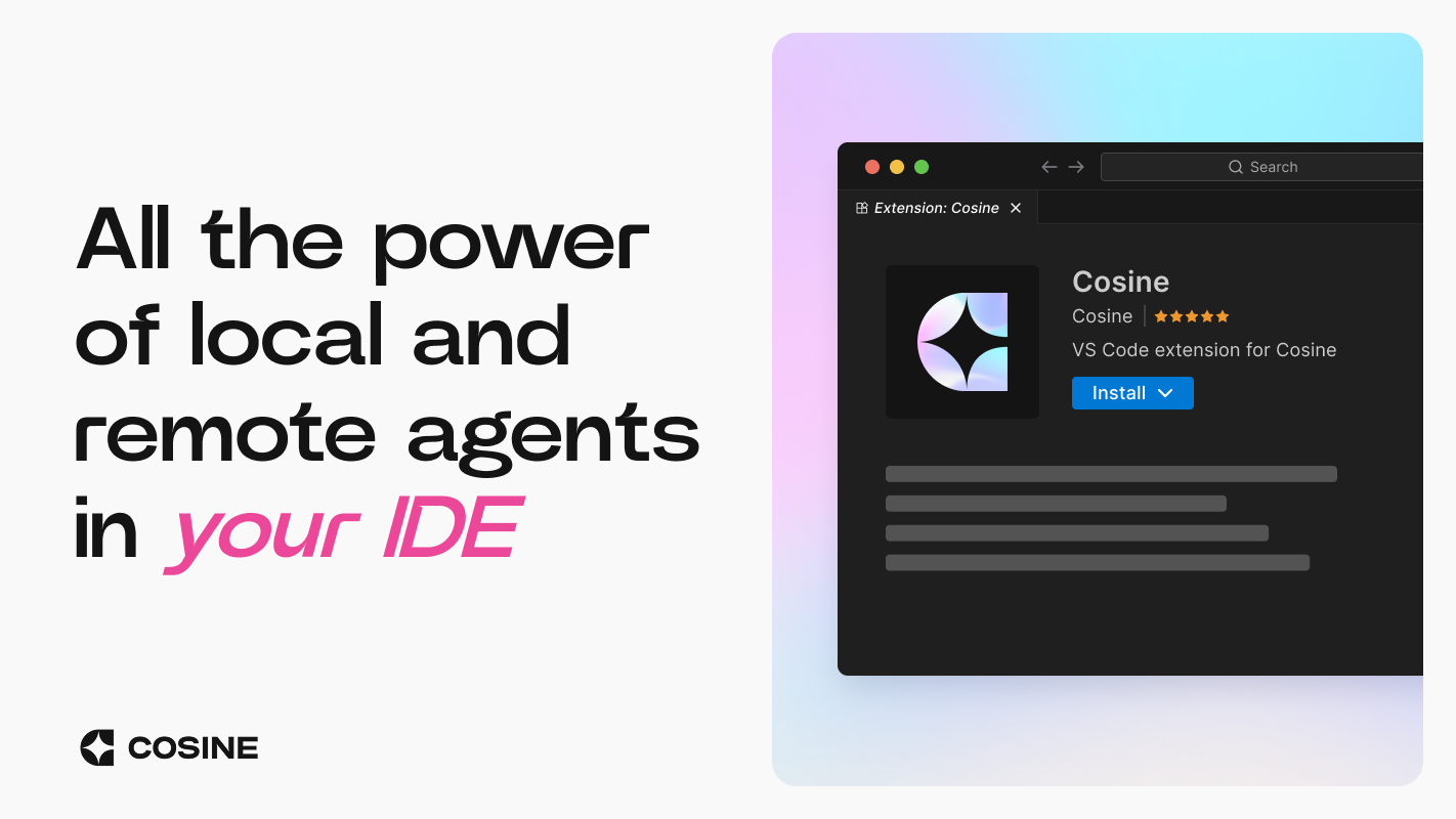 Cosine VS Code Extension gallery image