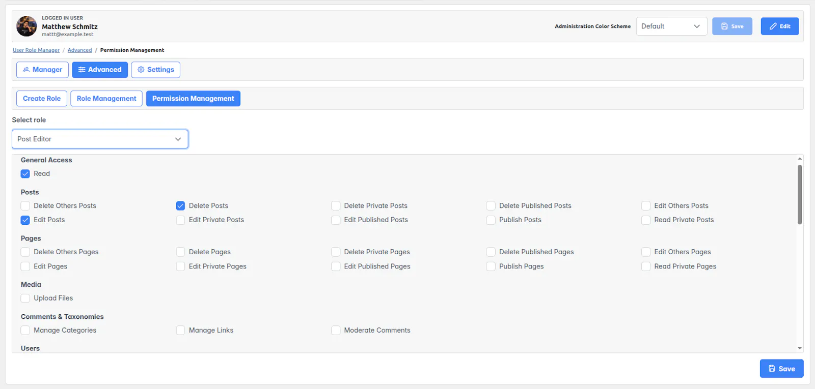 WP EQ Web Role Manager screenshot 5