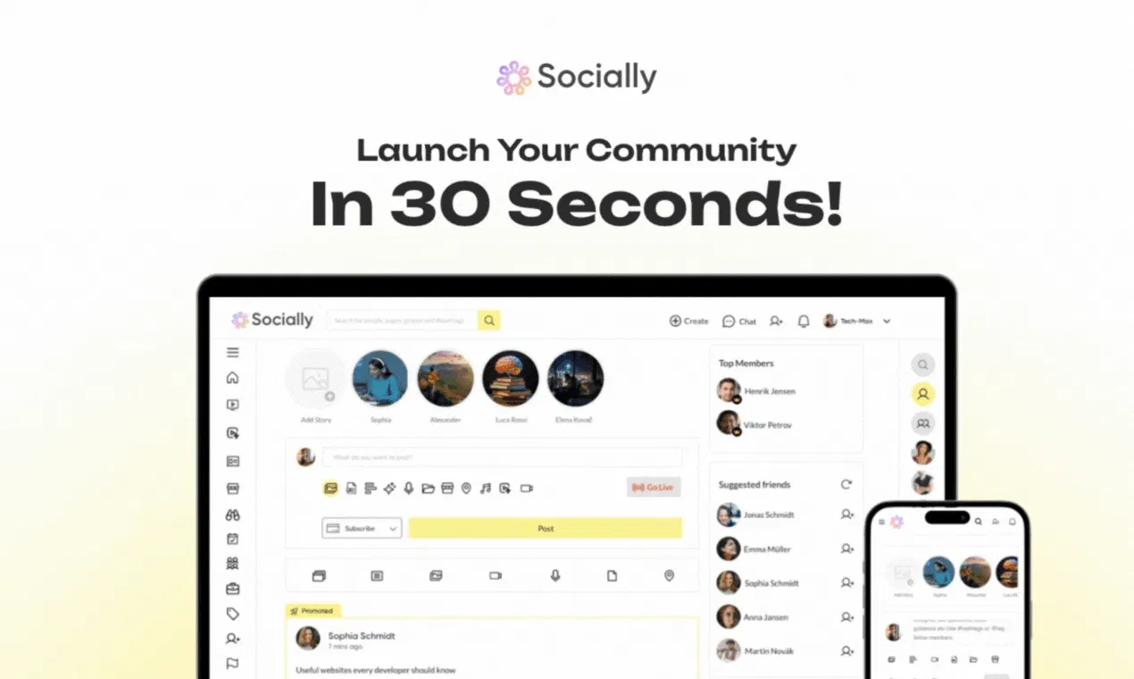 Socially screenshot