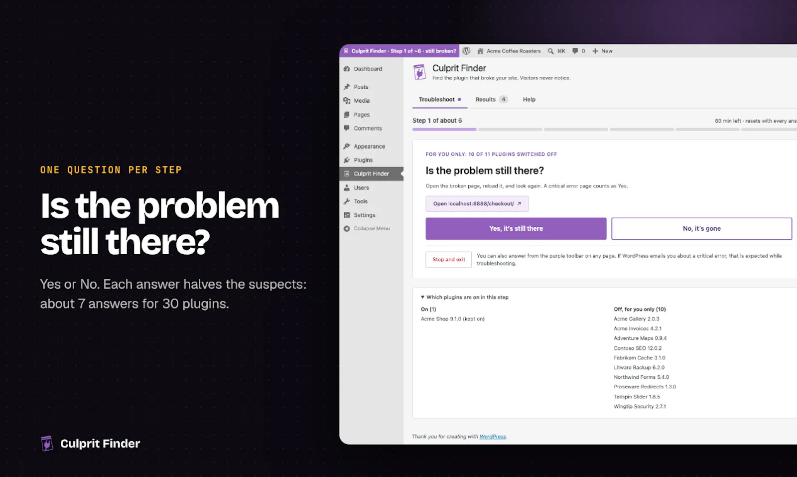 Culprit Finder screenshot 2