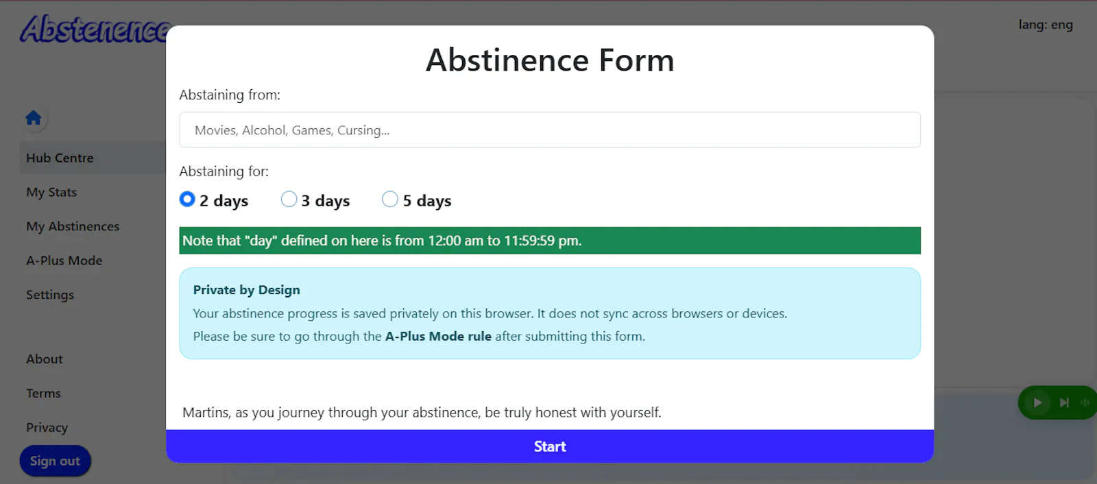 Abstenence screenshot 5