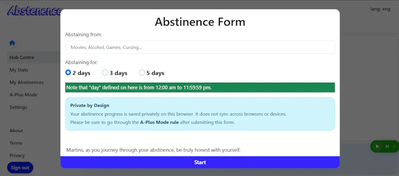 Abstenence screenshot 5