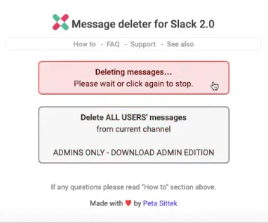 Message deleter for Slack 2.0