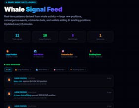 Polymarket Whale Tracker gallery image