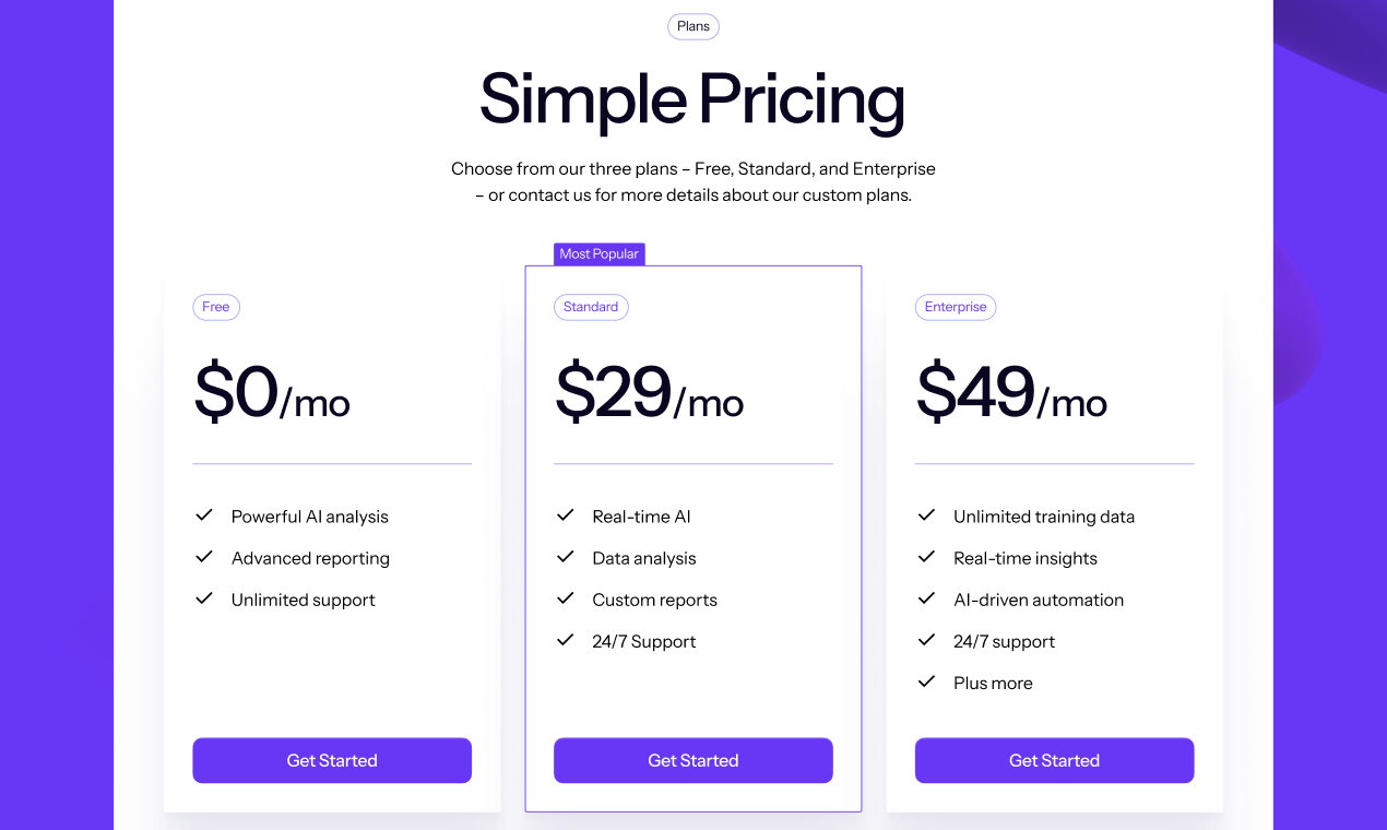 Embrace - เทมเพลตหน้า Landing Page Ai Saas media 3