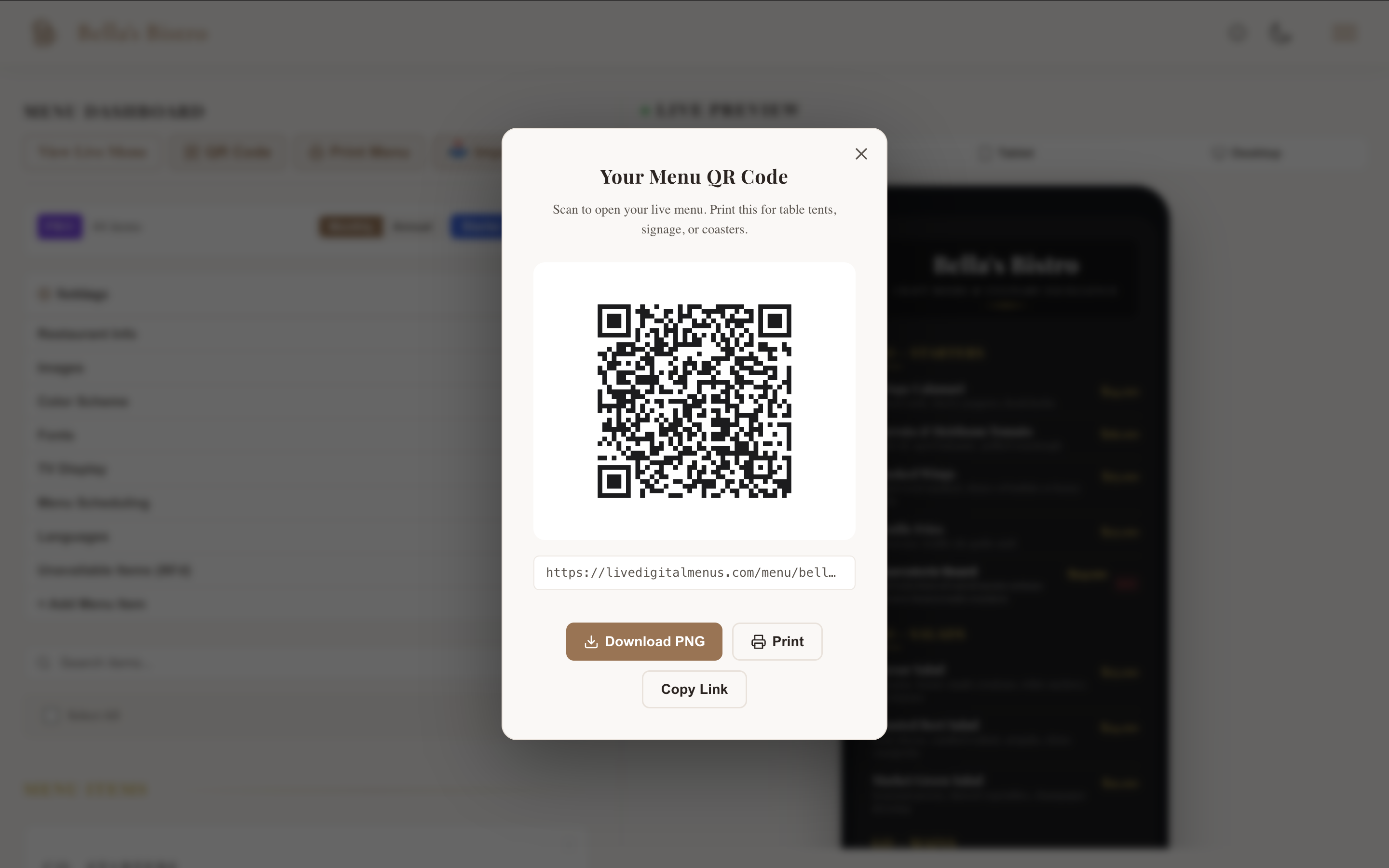 Live Digital Menu Boards for Restaurants gallery image
