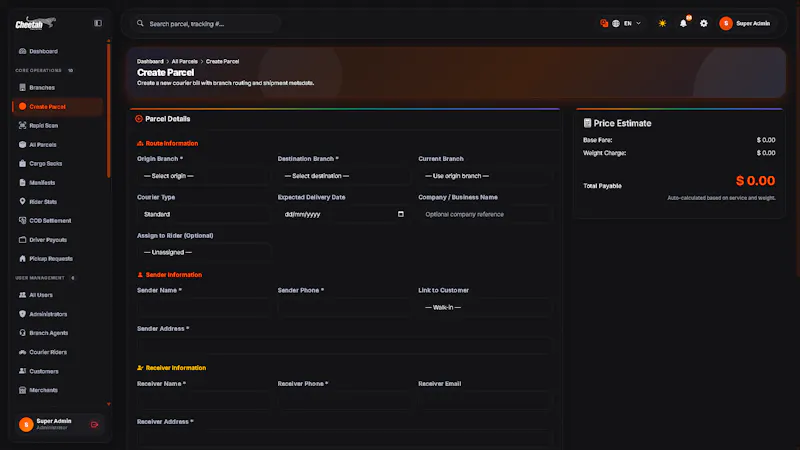 Cheetah Courier Management System & WMS screenshot 5