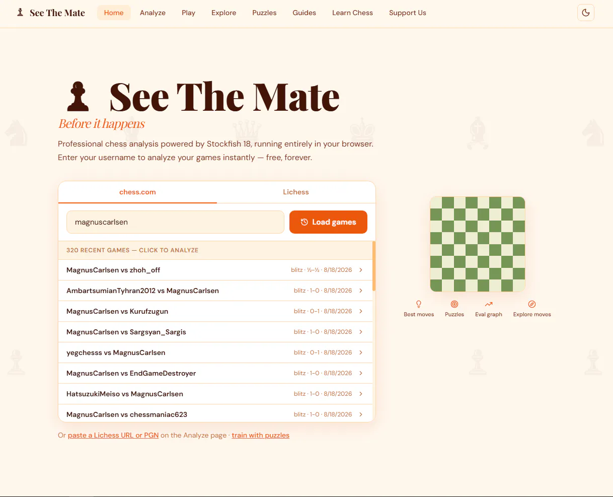 See The Mate - Free Chess Analysis gallery image