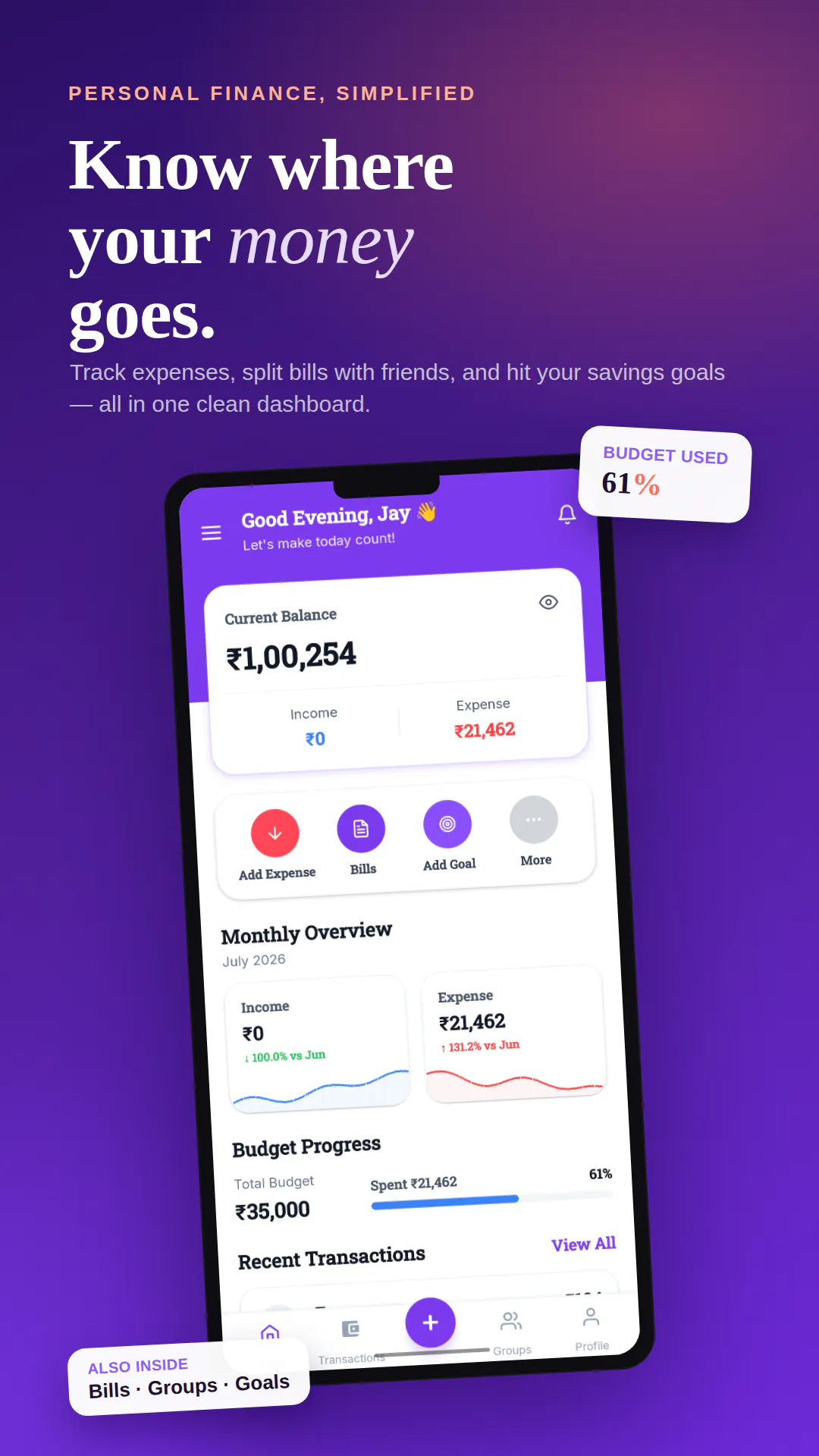 Kharcho : Smart Expense Tracker screenshot