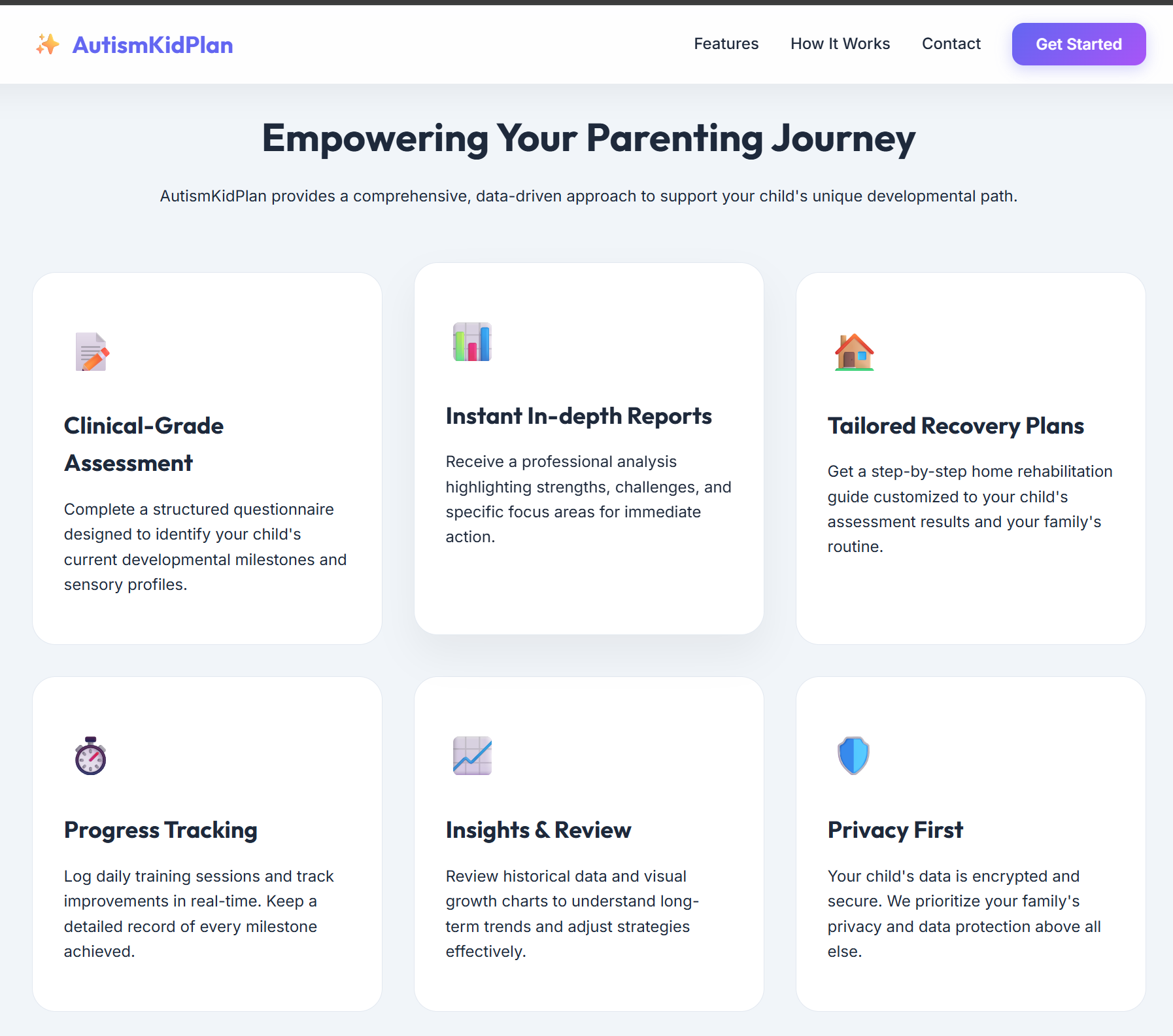 AutismKidPlan - Screenshot 2 showing product features and functionality