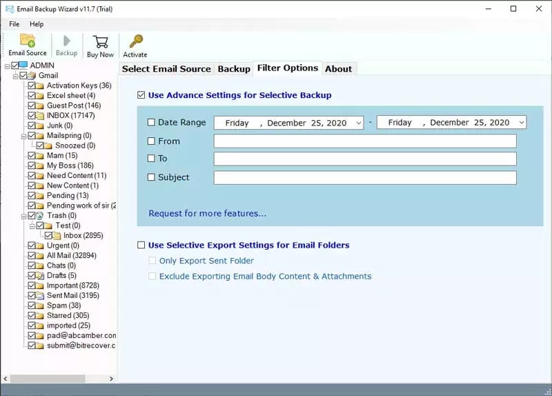 Wizard del convertitore e -mail Bitrecover media 4