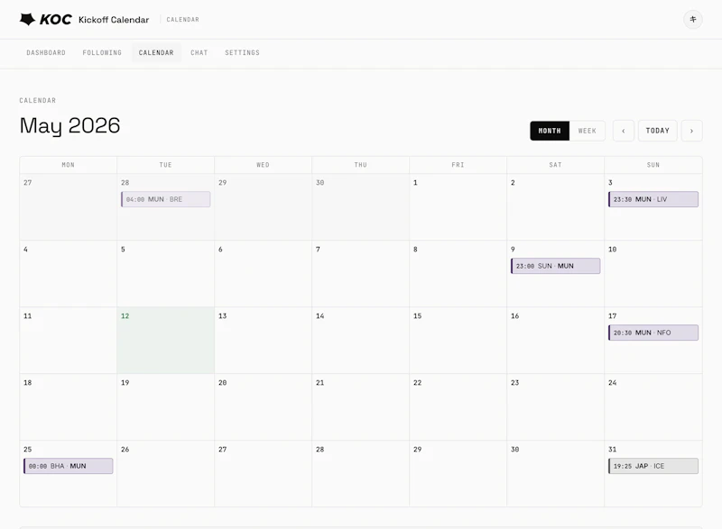 Kickoff Calendar screenshot 13