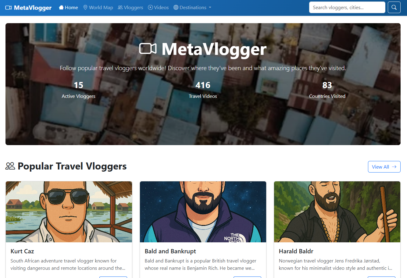 Média Méta-éloge - Suivre les vloggers de voyage dans le monde entier 3