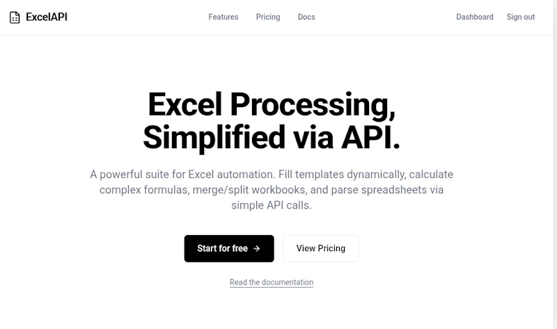 ExcelAPI screenshot 1