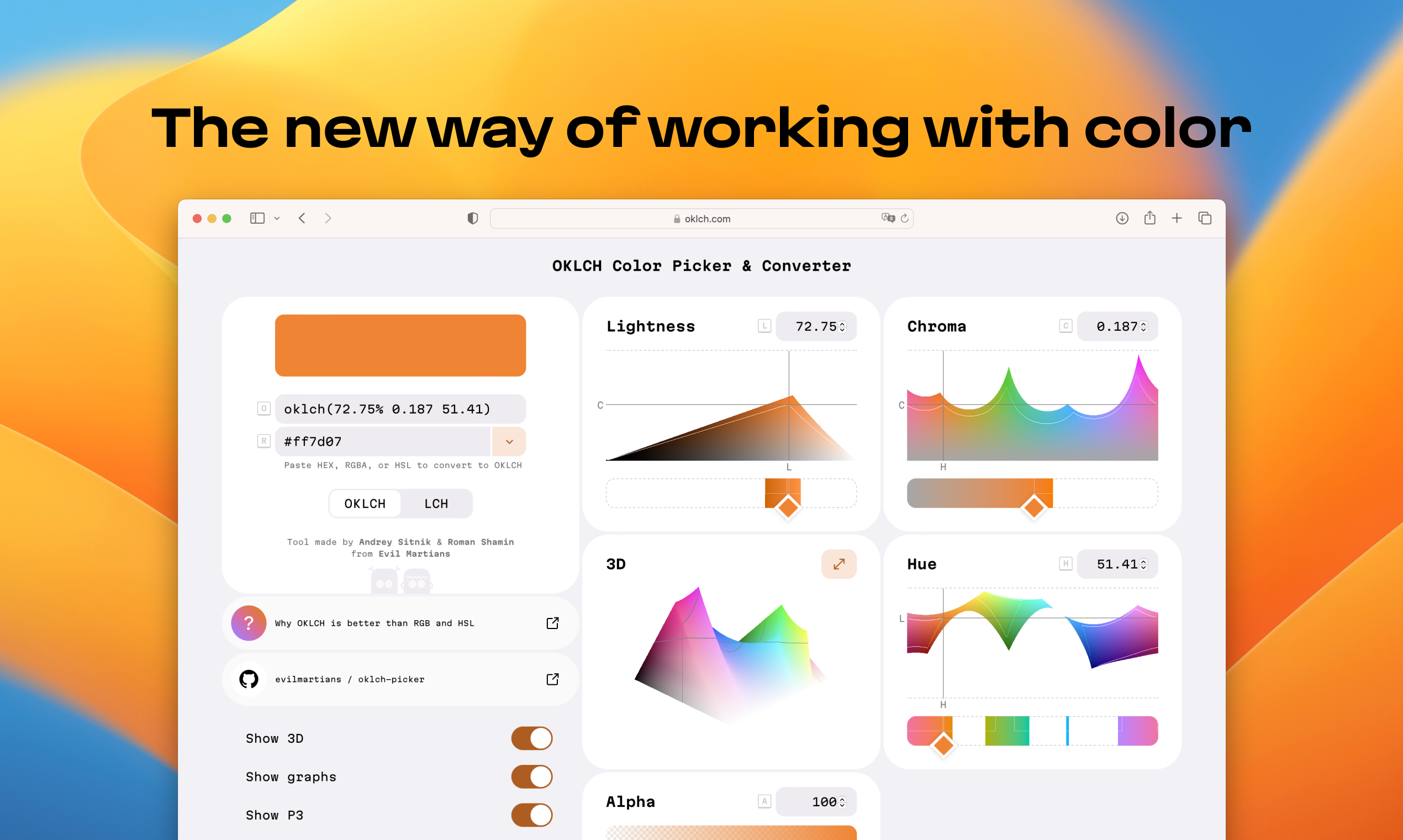 OKLCH Color Picker & Converter gallery image