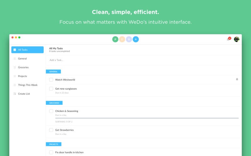 WeDo for Web + Mac gallery image