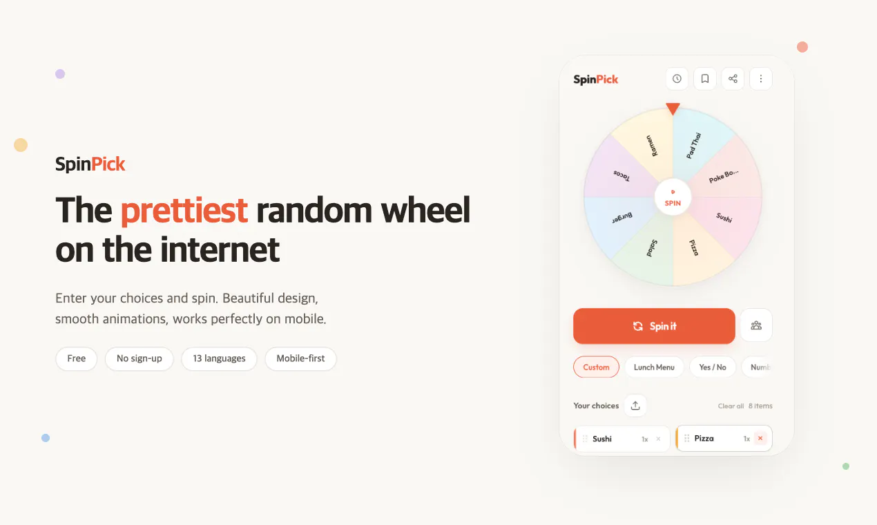 SpinPick product banner
