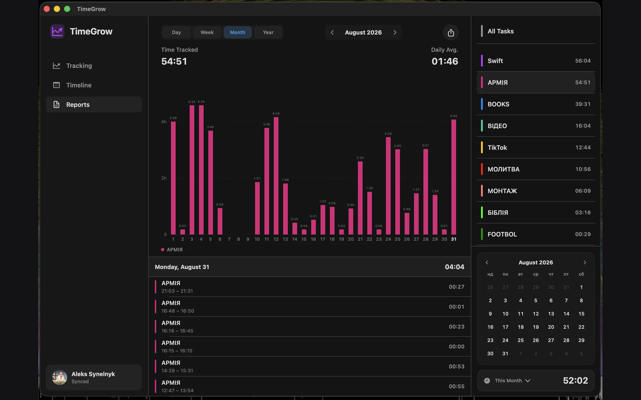 TimeGrow+ — Automatic Time Tracker gallery image