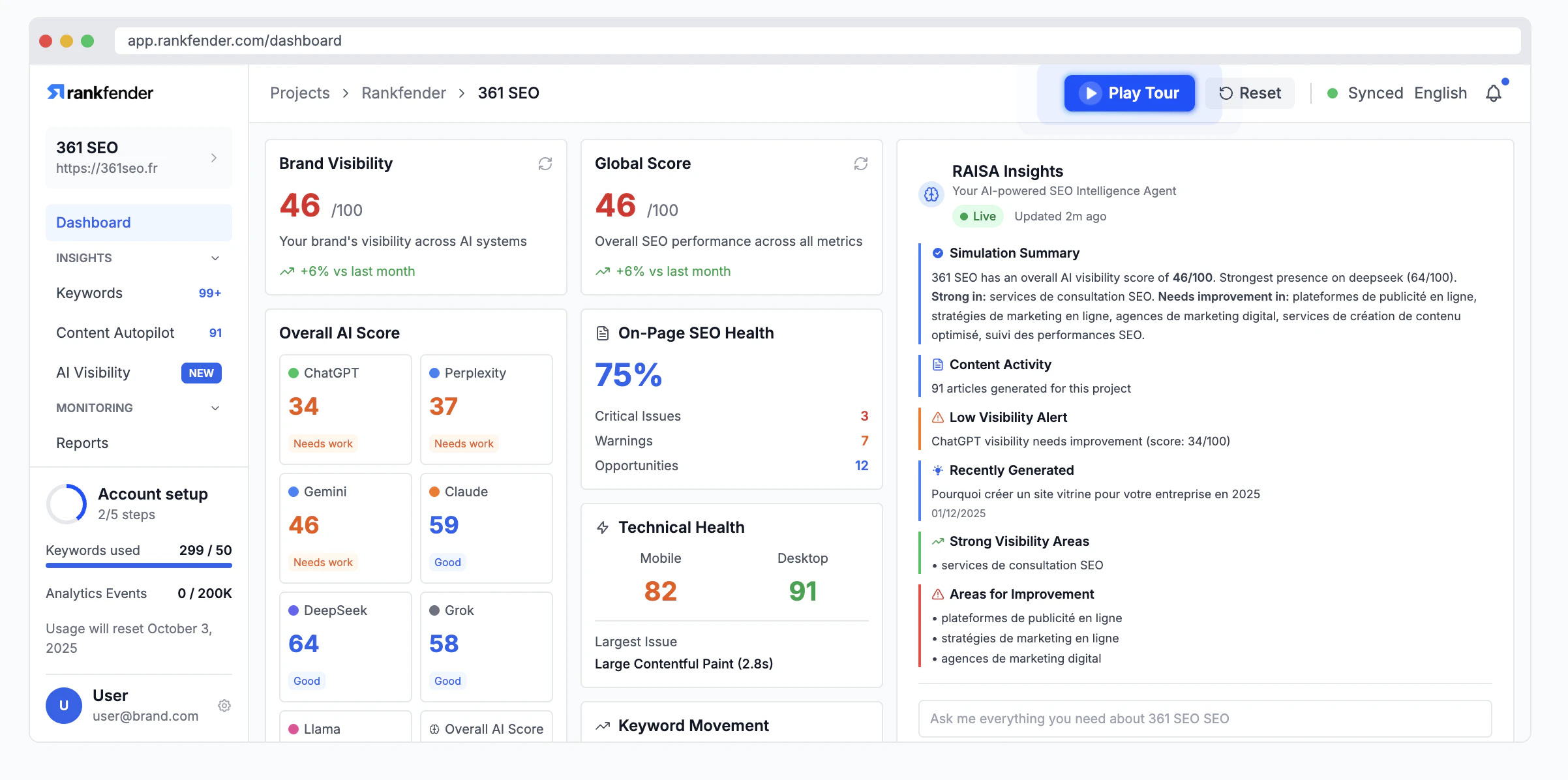 Rankfender: AI visibility and automated SEO optimization platform | Product Hunt
