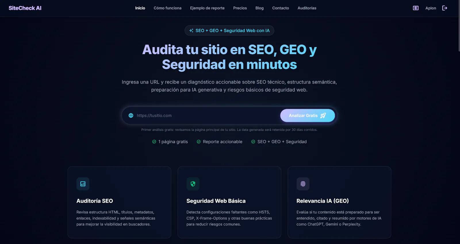 SiteCheck AI screenshot 1