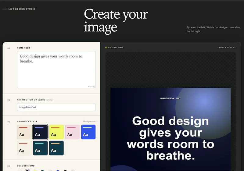 ImageFromText screenshot 1