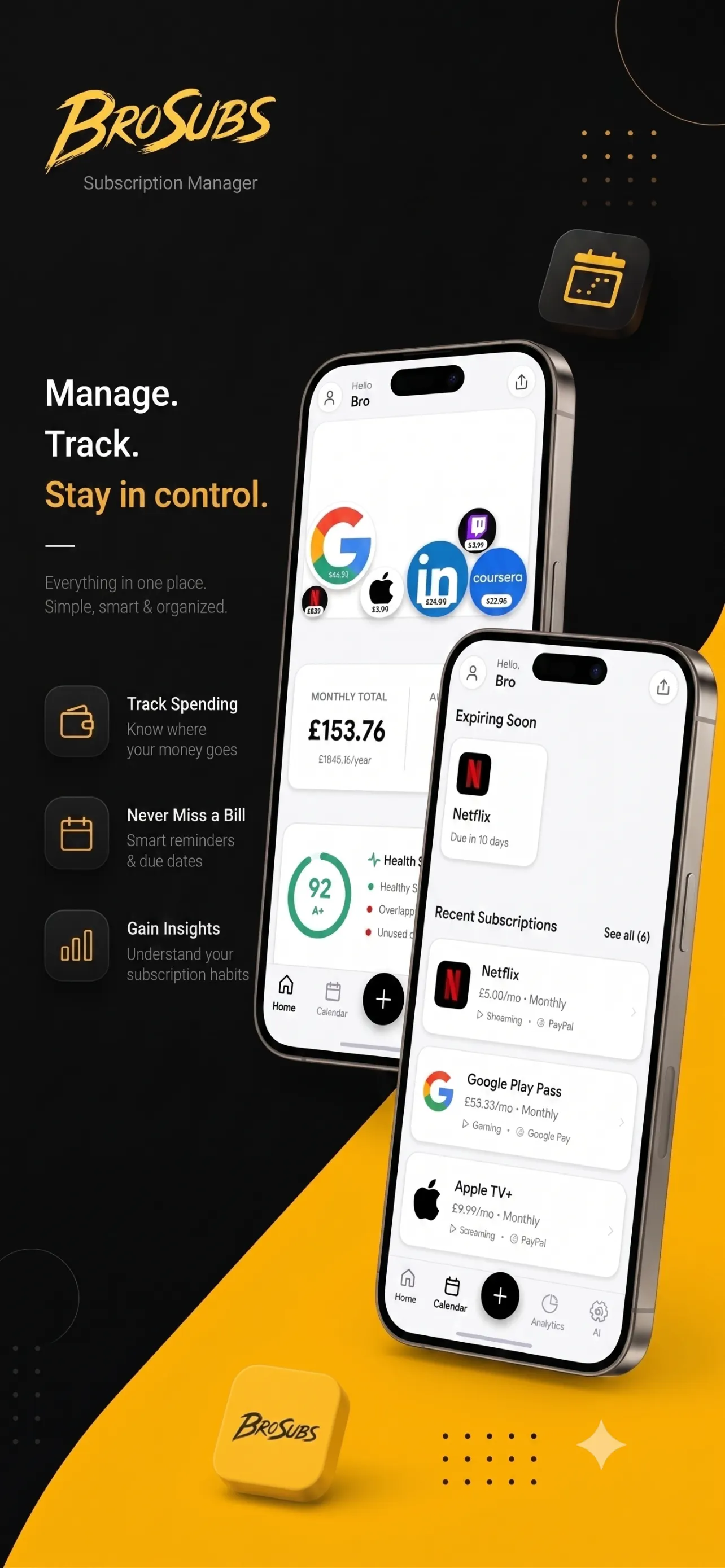 BroSubs – Subscription Tracker gallery image