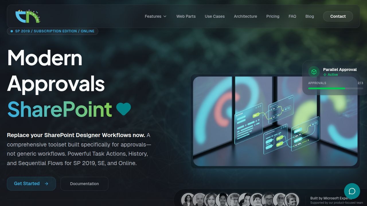 SharePoint Approvals by CNEXT - Main product screenshot demonstrating key features and user interface