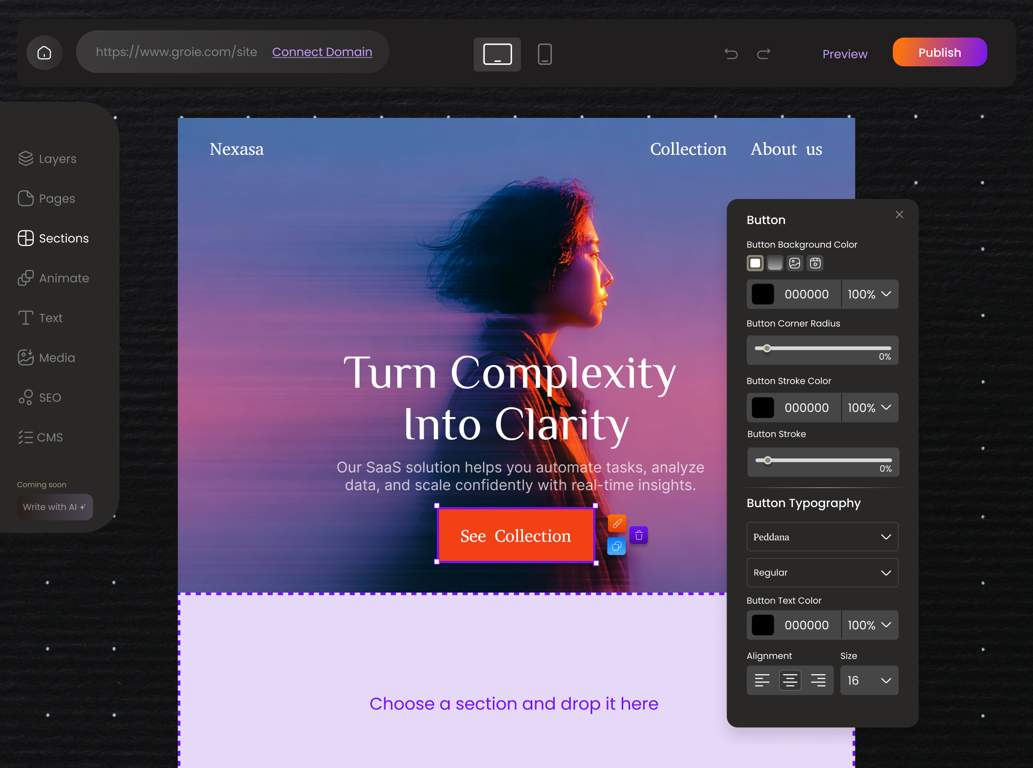 Groie - No-code website builder gallery image