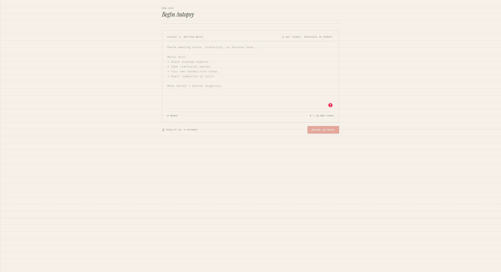 MeetingAutopsy screenshot 2