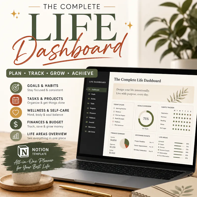 The Complete Notion Dashboard  screenshot 1