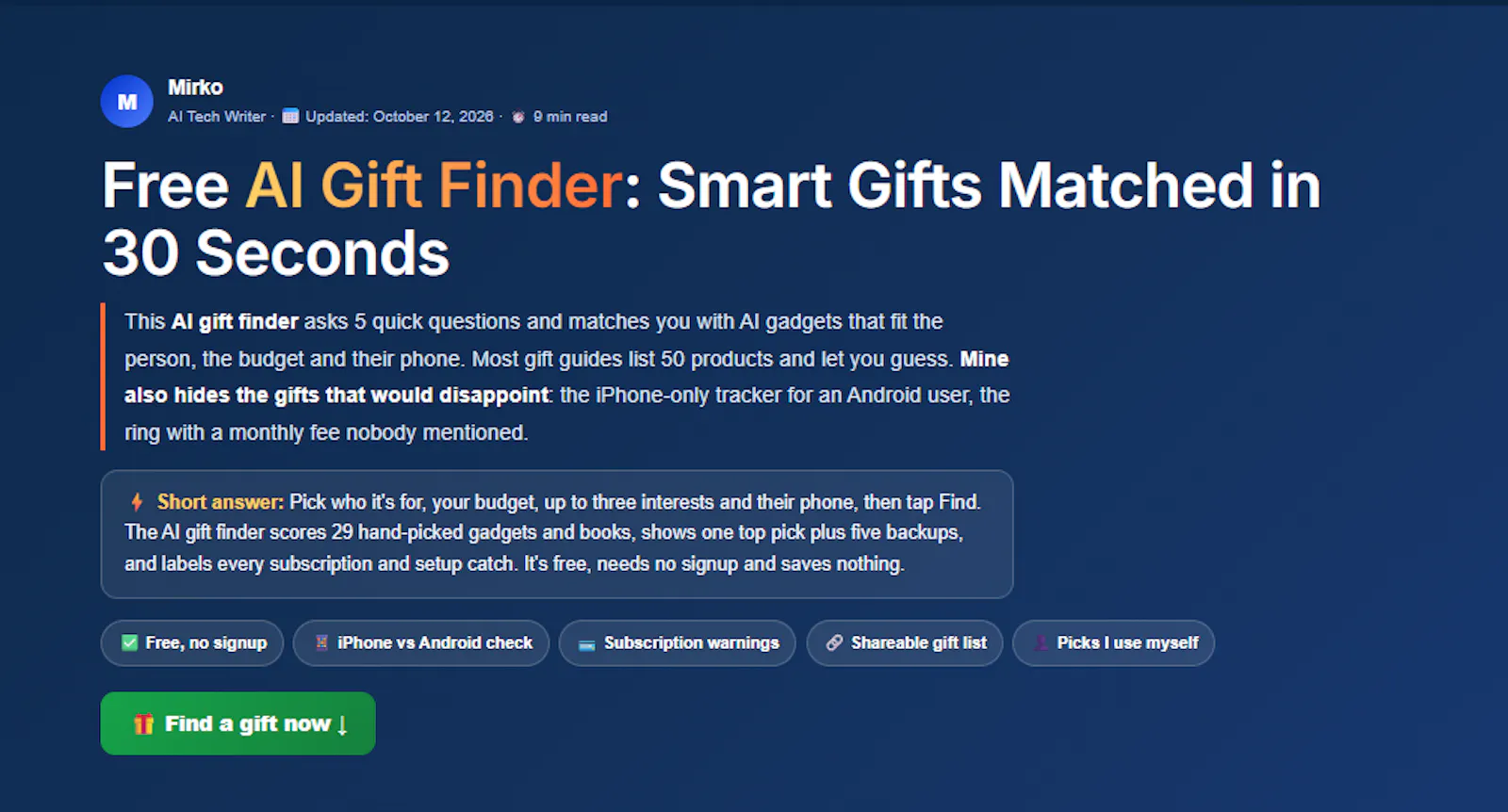 Free AI Gift Finder screenshot 2