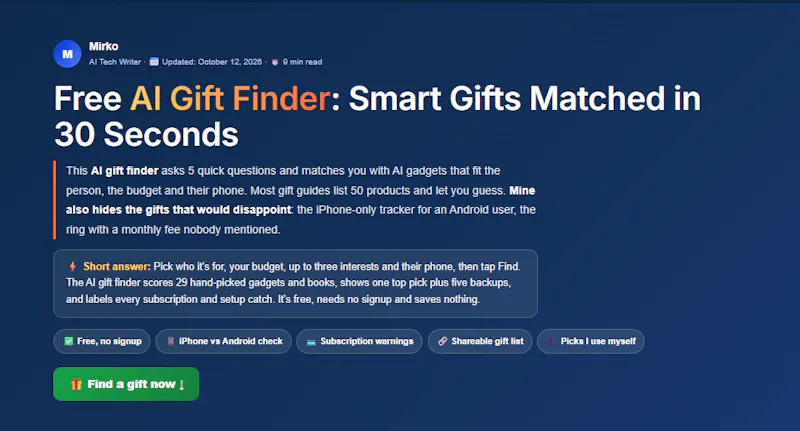 Free AI Gift Finder screenshot 2