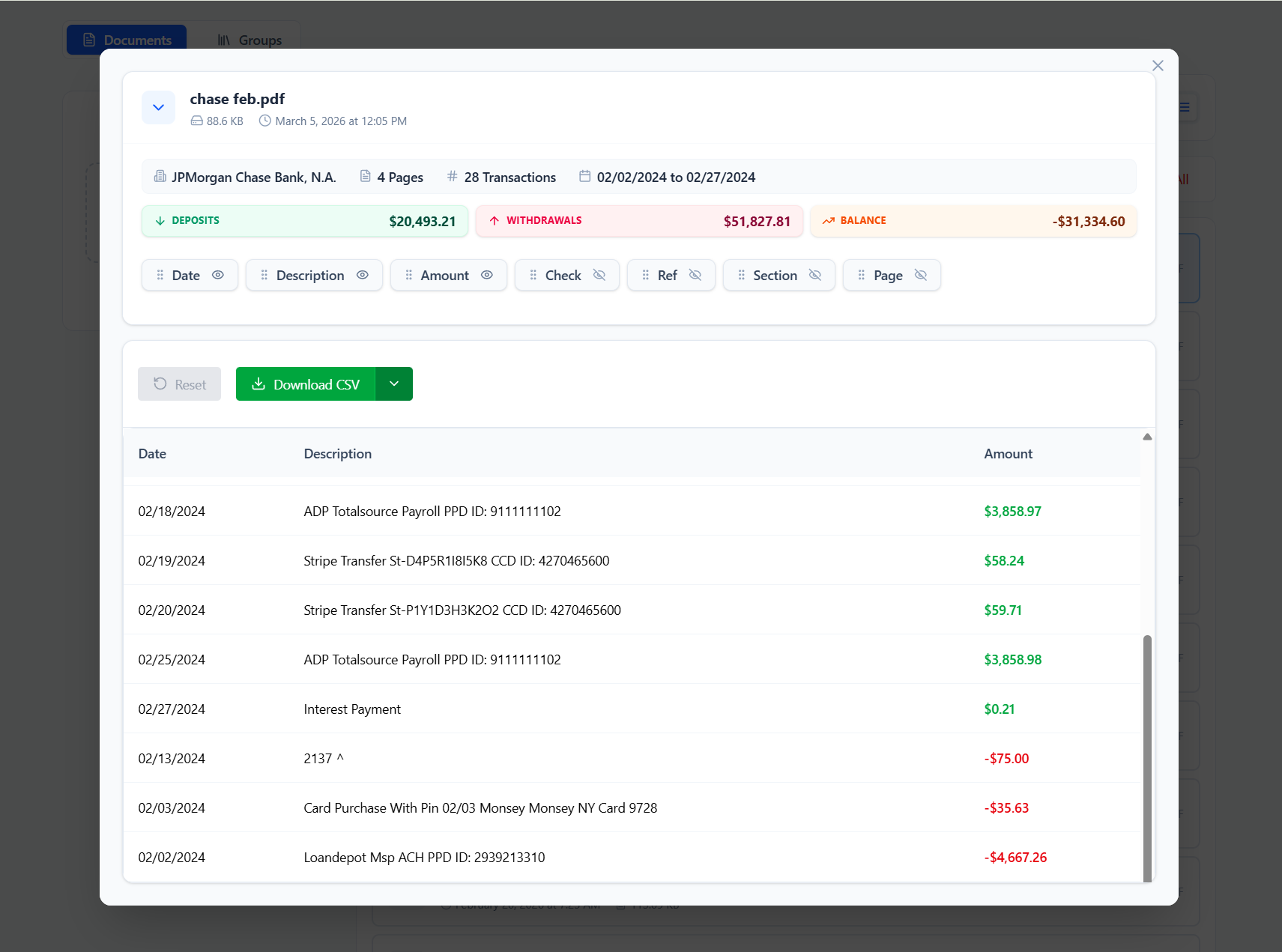 ProcessBankStatement - Product Hunt launch logo and brand identity