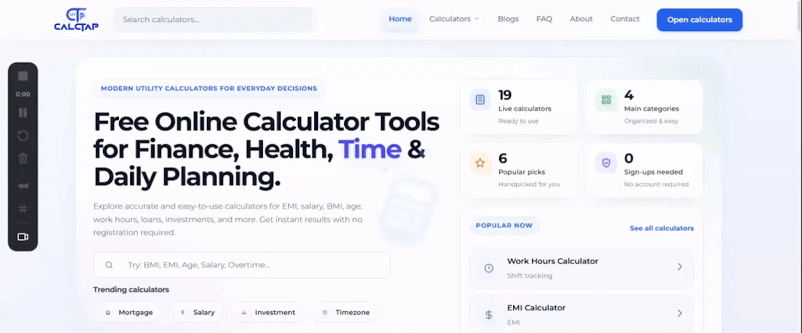 CalcTap screenshot 1 (video preview)