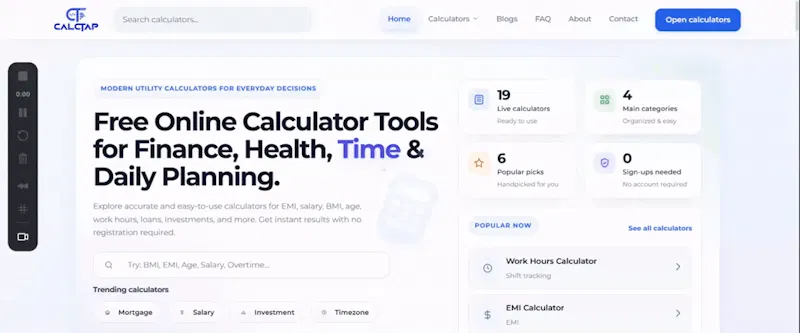 CalcTap screenshot 1 (video preview)