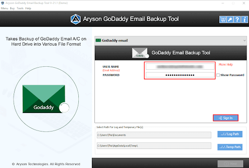 Media Penukar E -mel Godaddy - Migrasi item peti mel godaddy ke pelbagai format fail 2