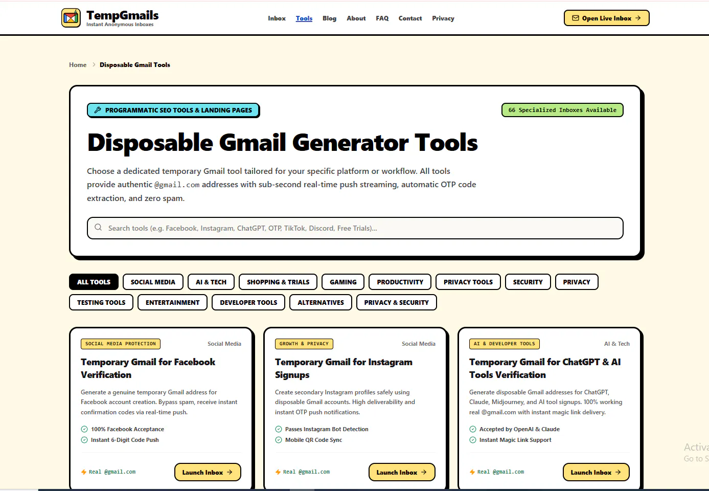 TempGmail Edge gallery image