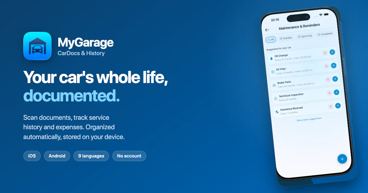 MyGarage: Car Documents & Log gallery image